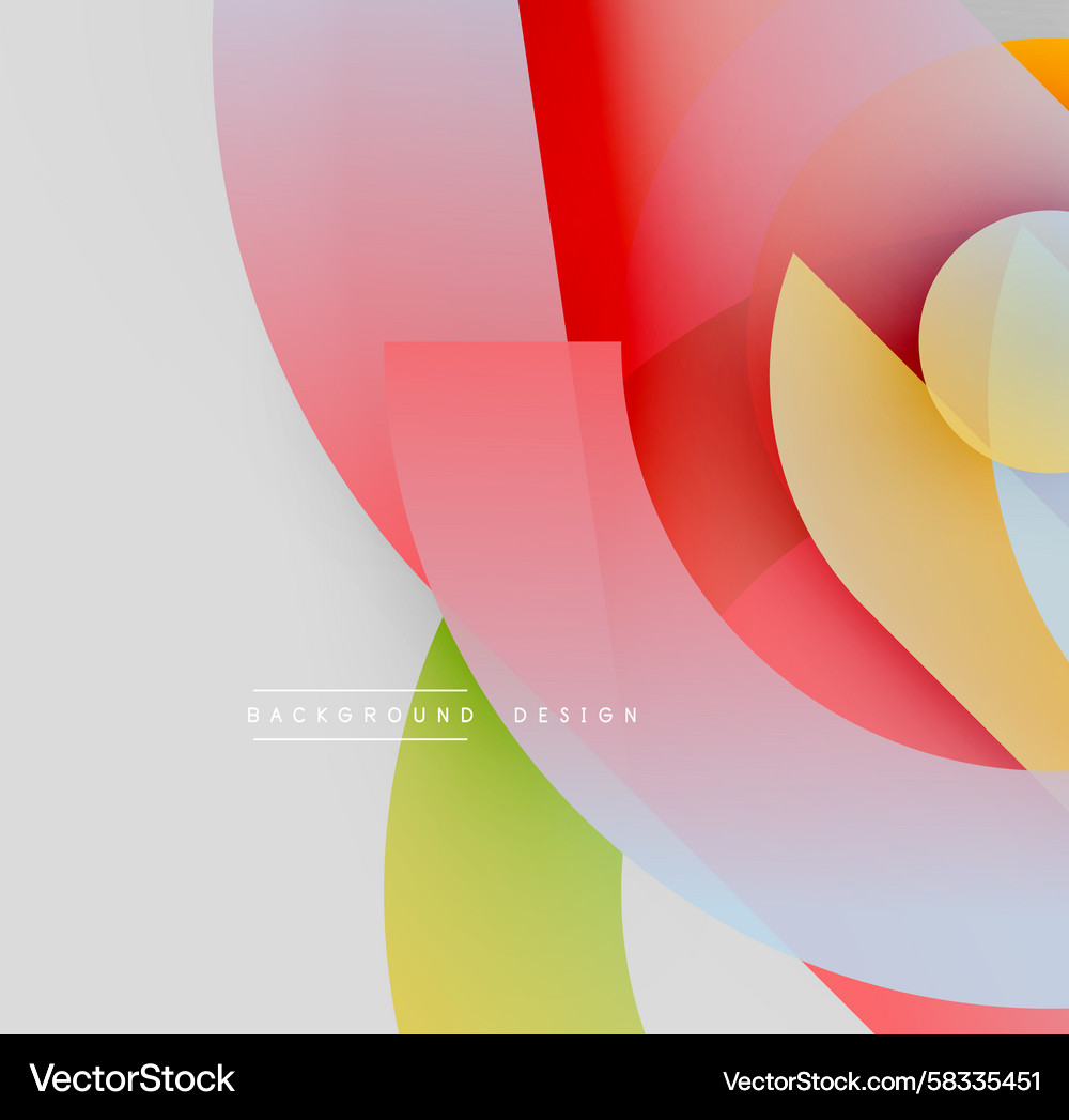 Abstract colorful shapes overlap creating dynamic Vector Image