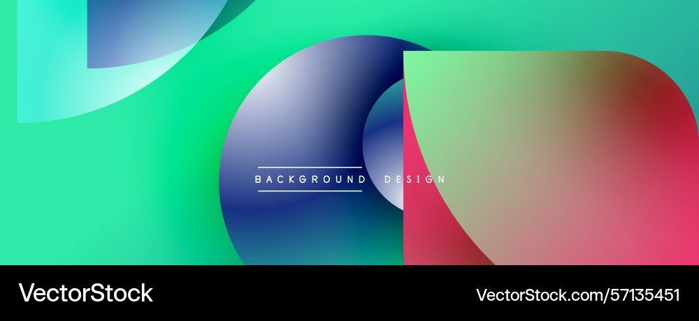 Abstract gradients overlap creating vibrant Vector Image