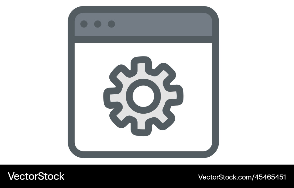 Applications windows setting Vector Image