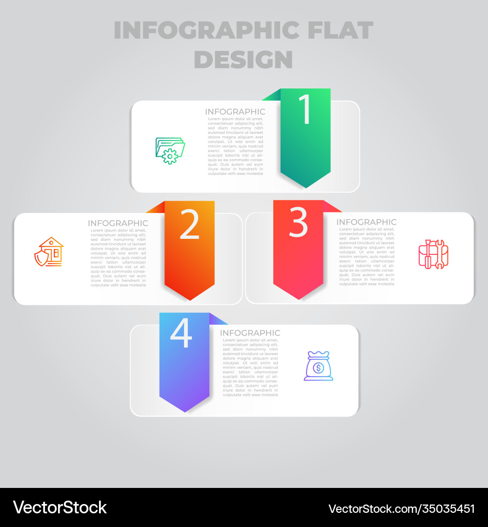 Business data visualization process chart Vector Image