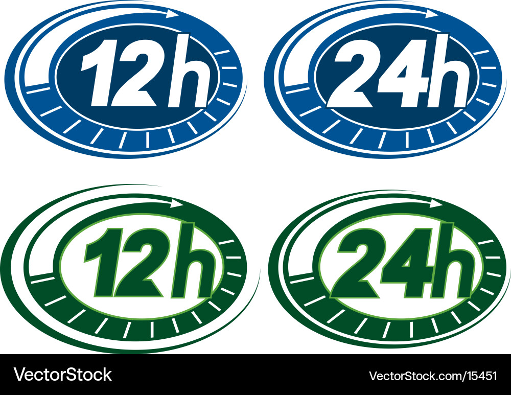 Clock Symbols - Timepieces Vector Image