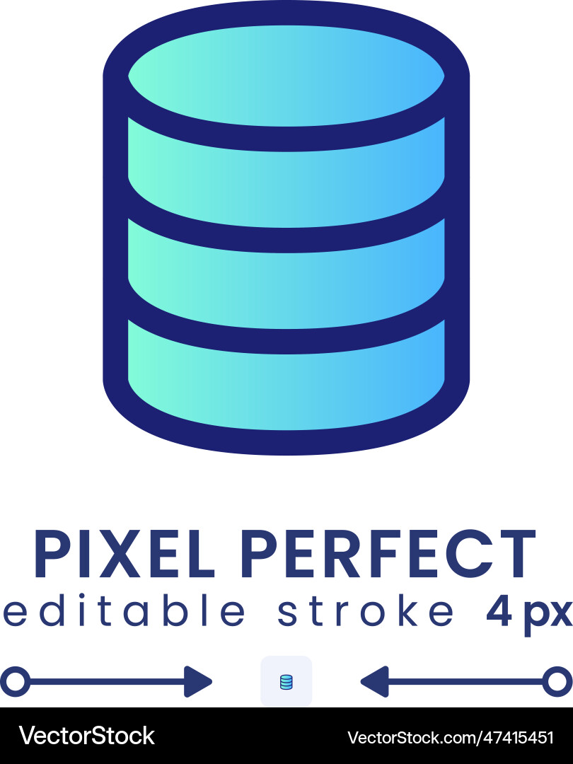 Database gradient fill desktop icon Database gradient fill desktop icon Vector Image