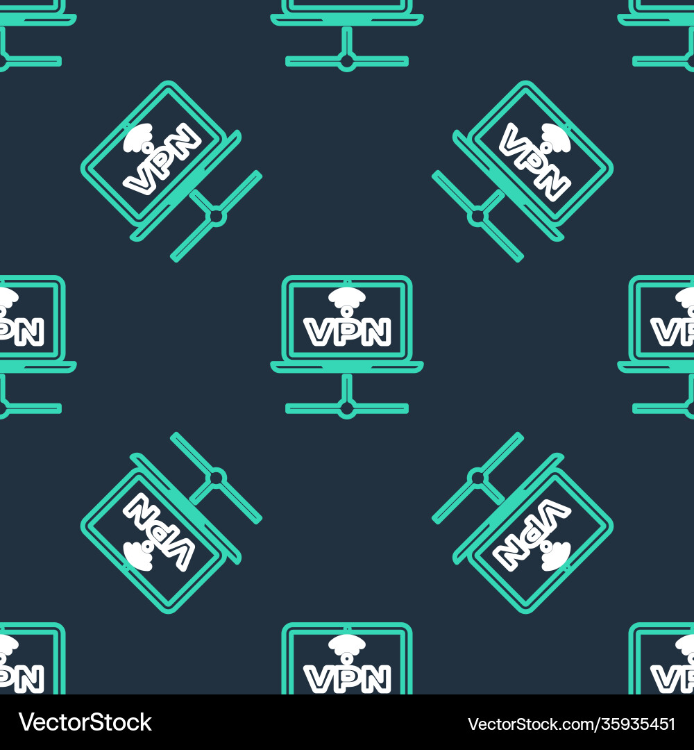 Line vpn computer network icon isolated seamless Line vpn computer network icon isolated seamless Vector Image
