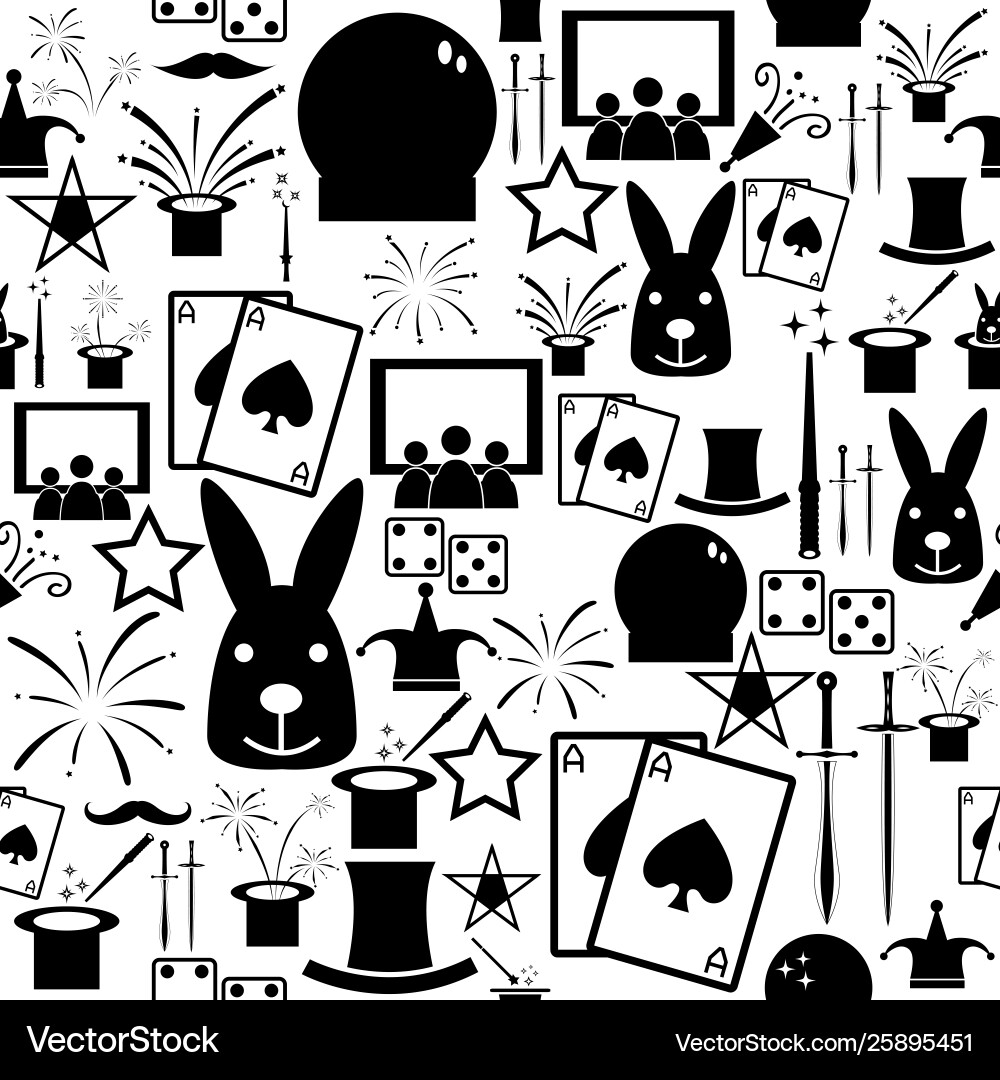 Magic seamless pattern background icon Vector Image