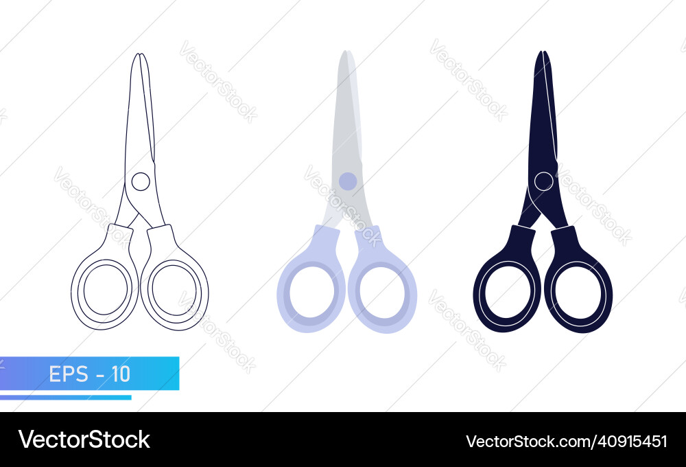 Scissors for children hobbies and applications vector image