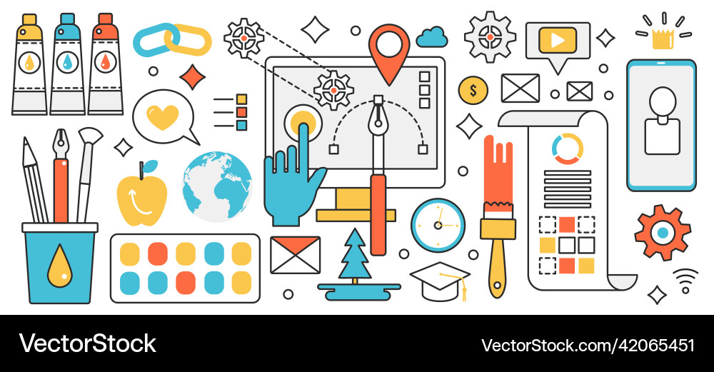 Web products and website digital content creation Web products and website digital content creation Vector Image