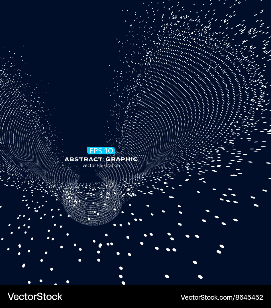 Composed of particles swirling abstract graphics vector image