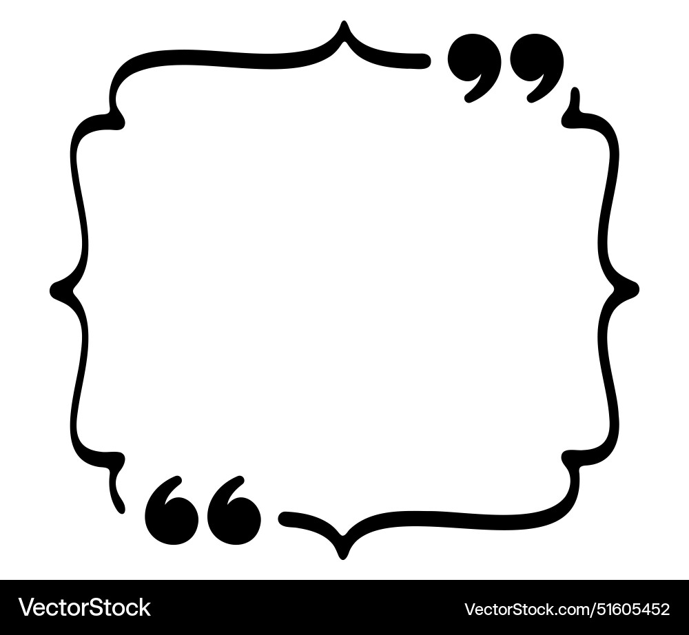 Decorative quote frame with quotation marks Decorative quote frame with quotation marks vector image
