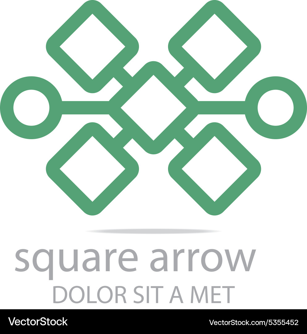Design square arrow icon symbol abstract Vector Image