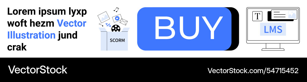 E-commerce cta with scorm integration and lms Vector Image