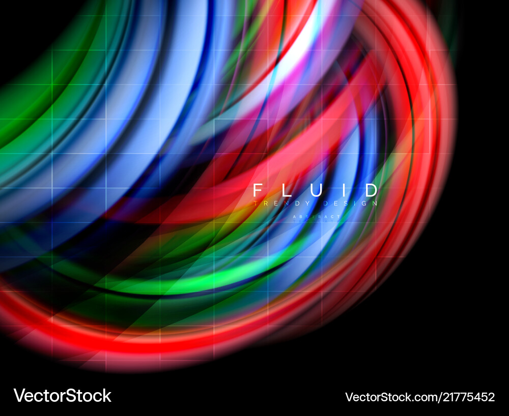 Fluid smooth wave abstract background flowing Vector Image