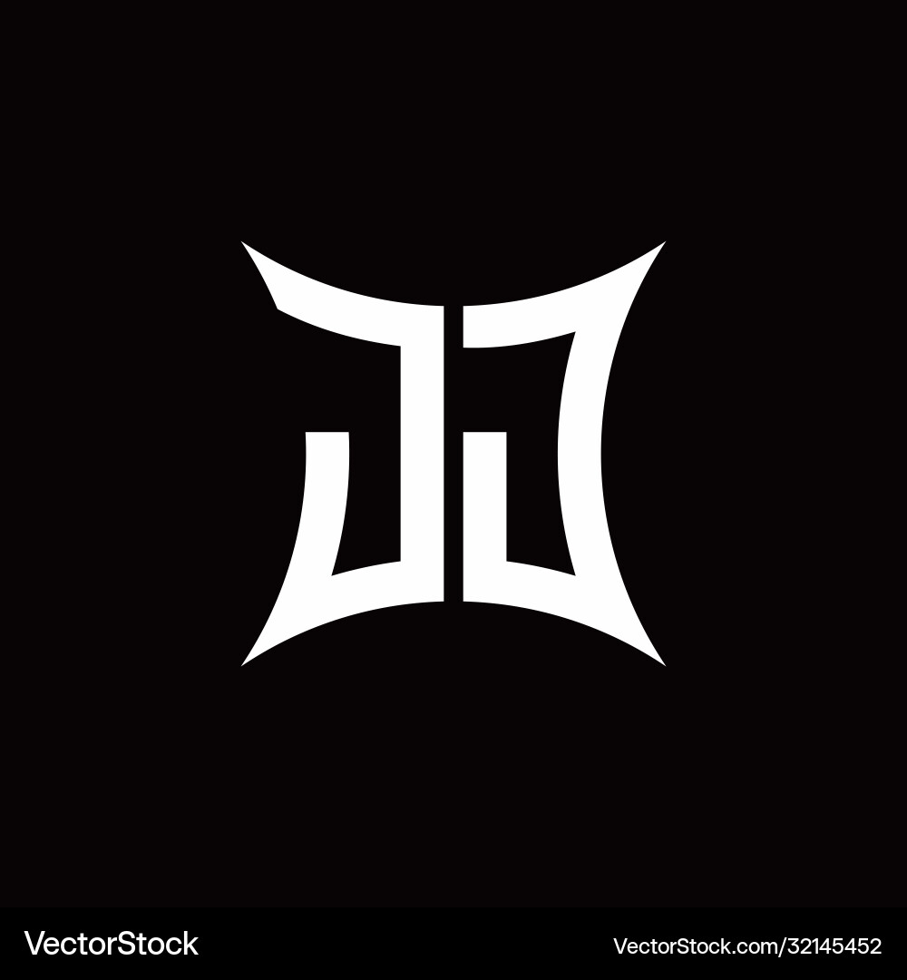 Jj monogram logo with sharped shape design Jj monogram logo with sharped shape design Vector Image