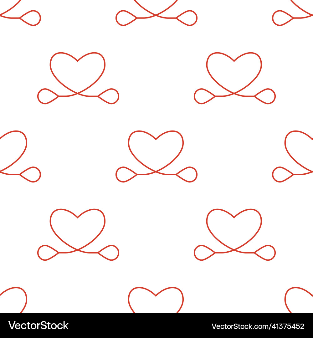 Line art seamless pattern in the form of a heart Vector Image