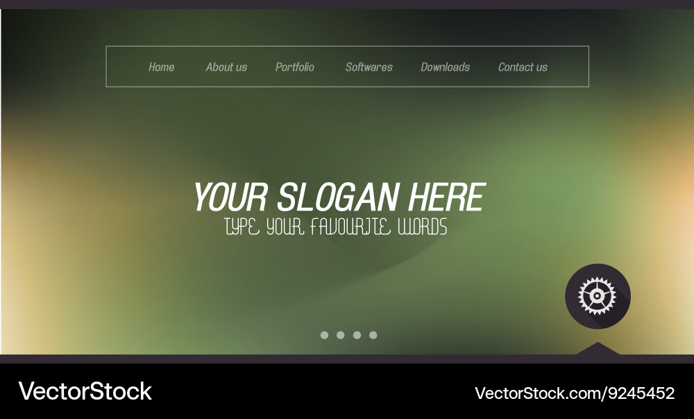 Minimal website home page design with slider vector image