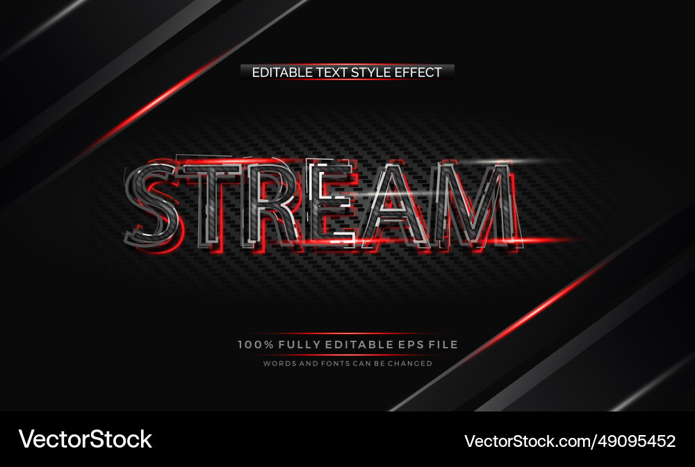 Modern editable text style effect ve Modern editable text style effect ve Vector Image