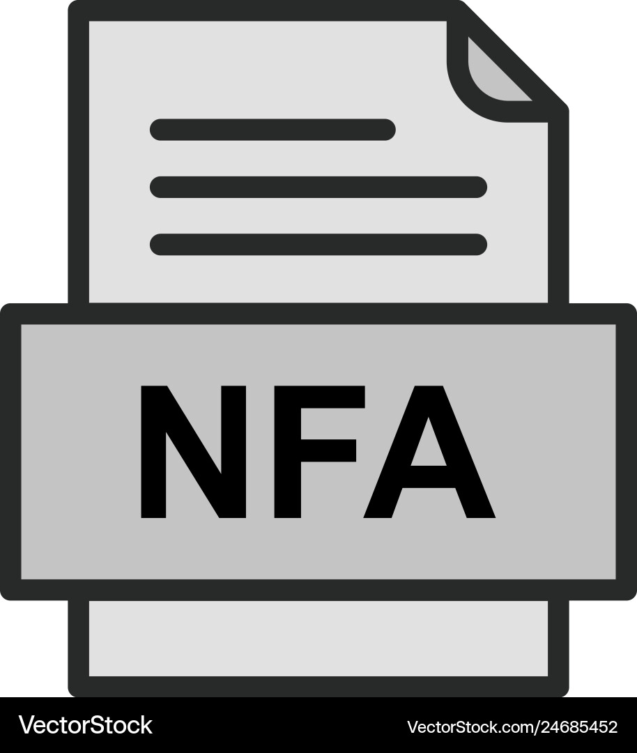 Nfa file document icon Vector Image