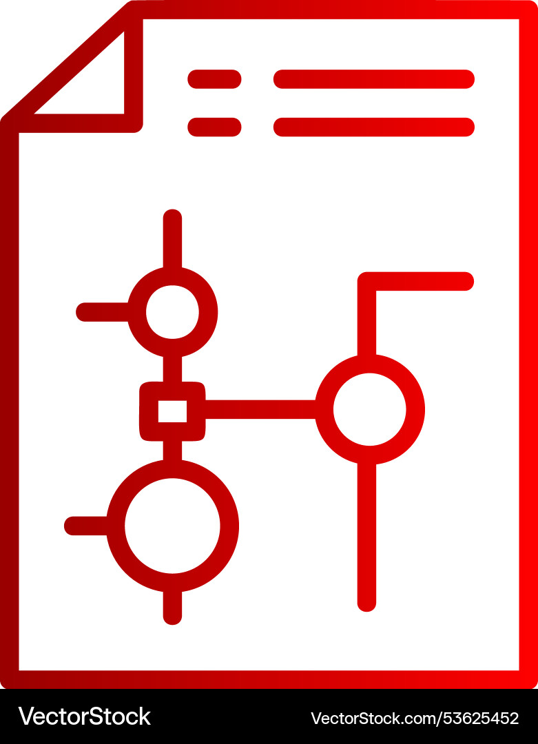 Nodes line gradient icon Vector Image