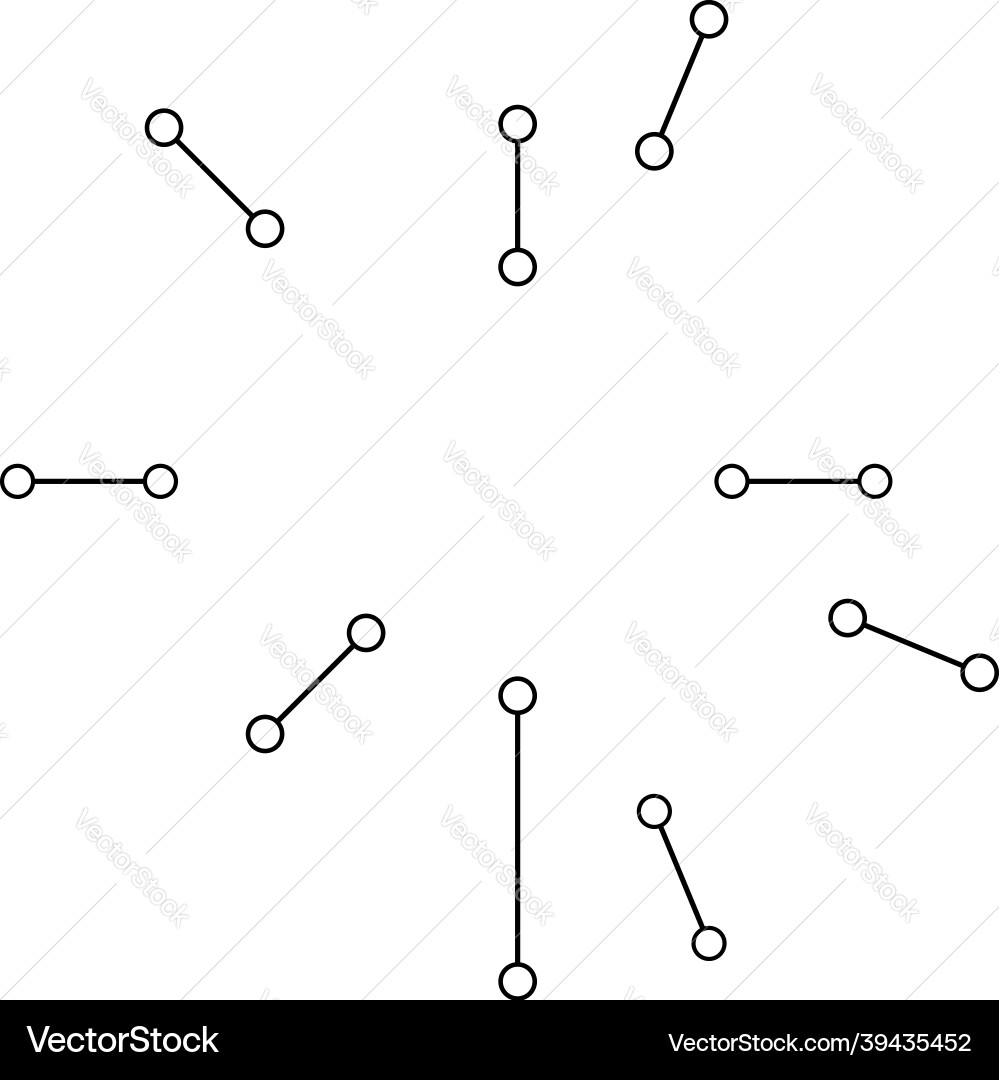 Radial radiating lines with nodes nodal points Radial radiating lines with nodes nodal points Vector Image
