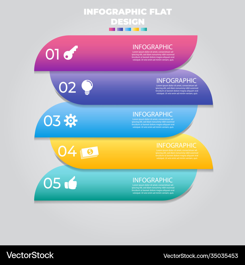 Business data visualization process chart Vector Image