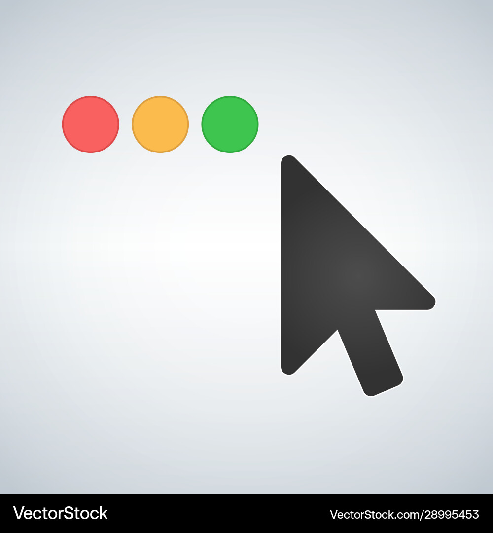 Clean os or web multicolor buttons with mouse Vector Image