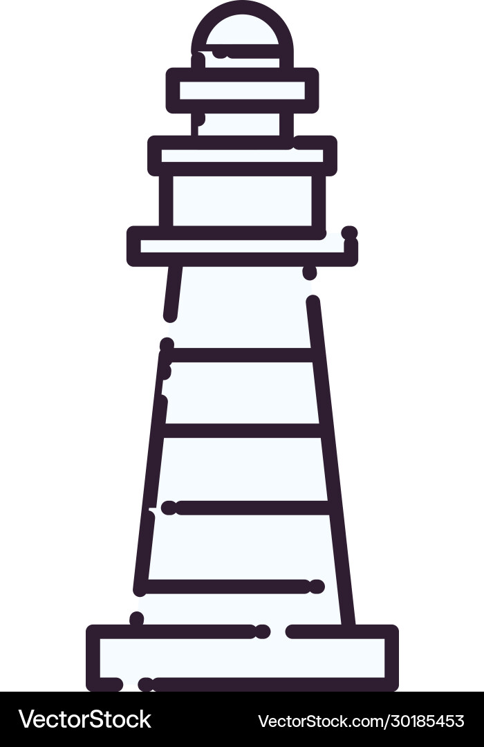 Isolated lighthouse line style icon design Vector Image