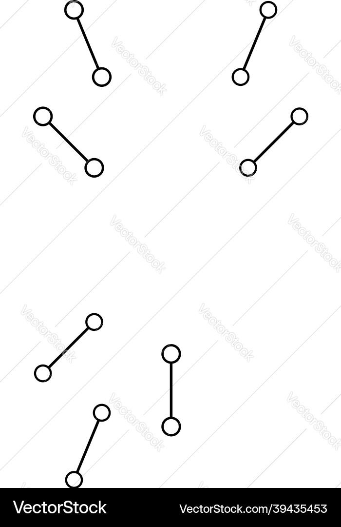 Radial radiating lines with nodes nodal points Vector Image