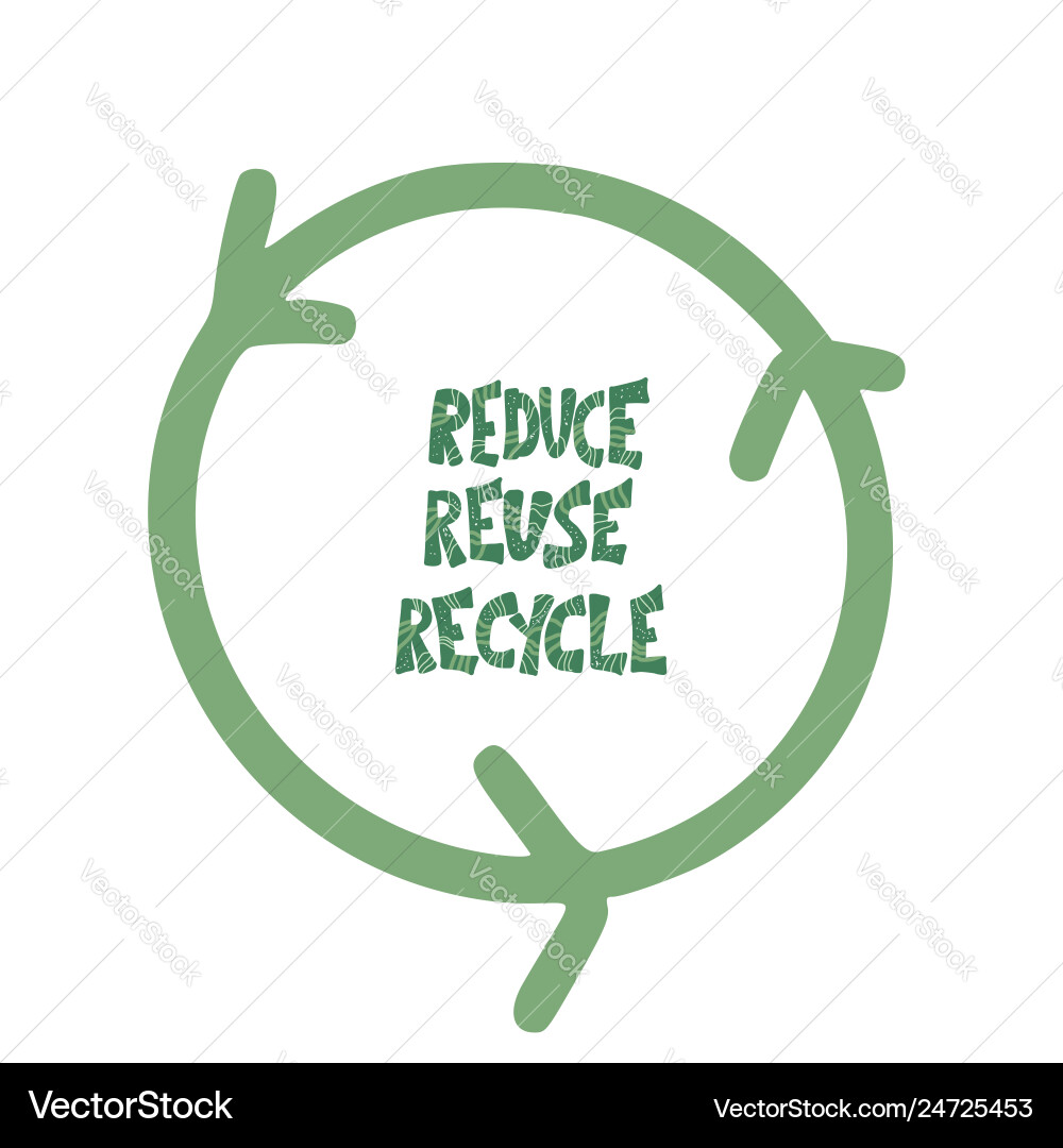Reduce reuse recycle concept design Vector Image