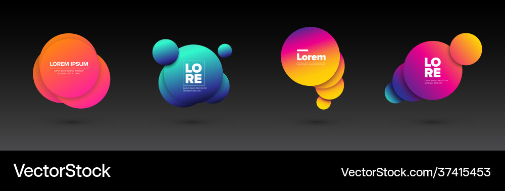 Set abstract digital elements with sample Vector Image