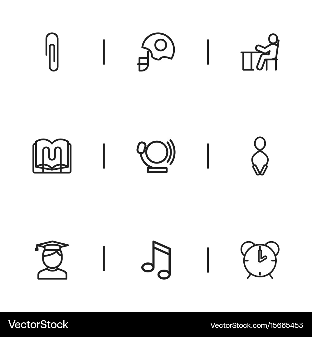 Set of 9 editable teach icons includes symbols Vector Image