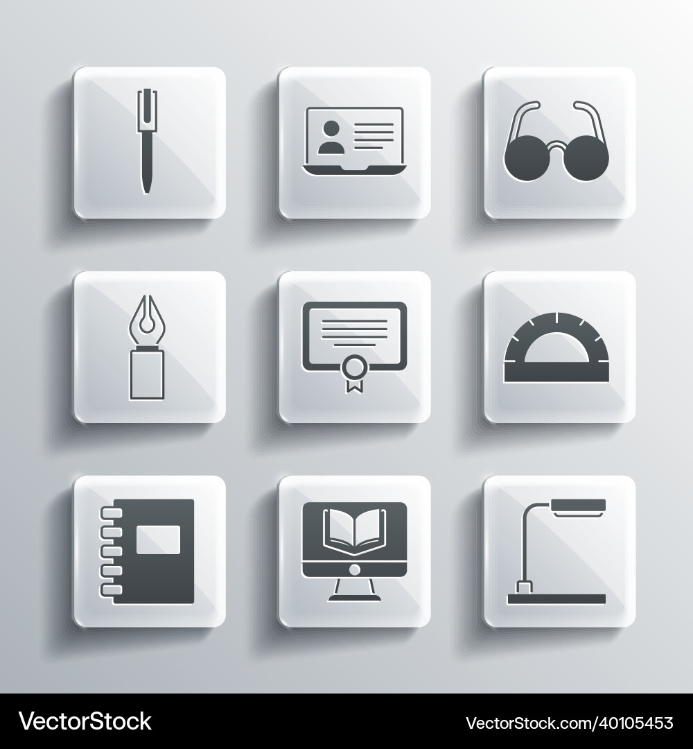 Set online class table lamp protractor grid Set online class table lamp protractor grid Vector Image