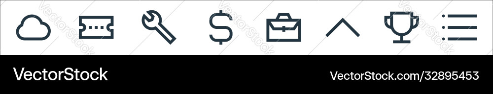 User interface line icons linear set quality Vector Image