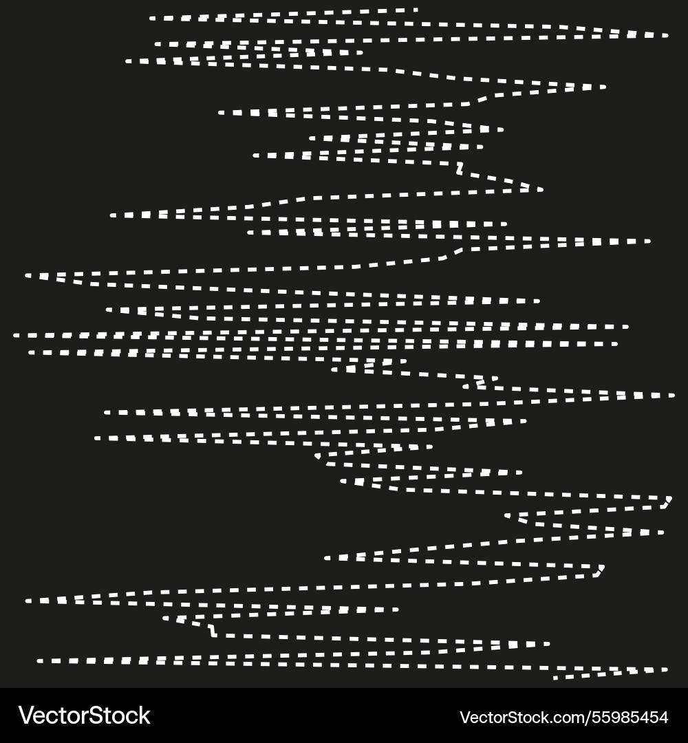 Black dotted lines abstract dynamic pattern Vector Image