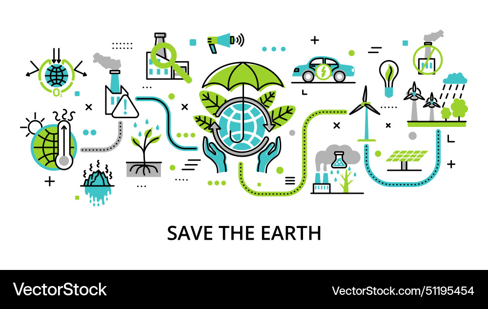 Concept of save the earth for graphic and web Concept of save the earth for graphic and web vector image