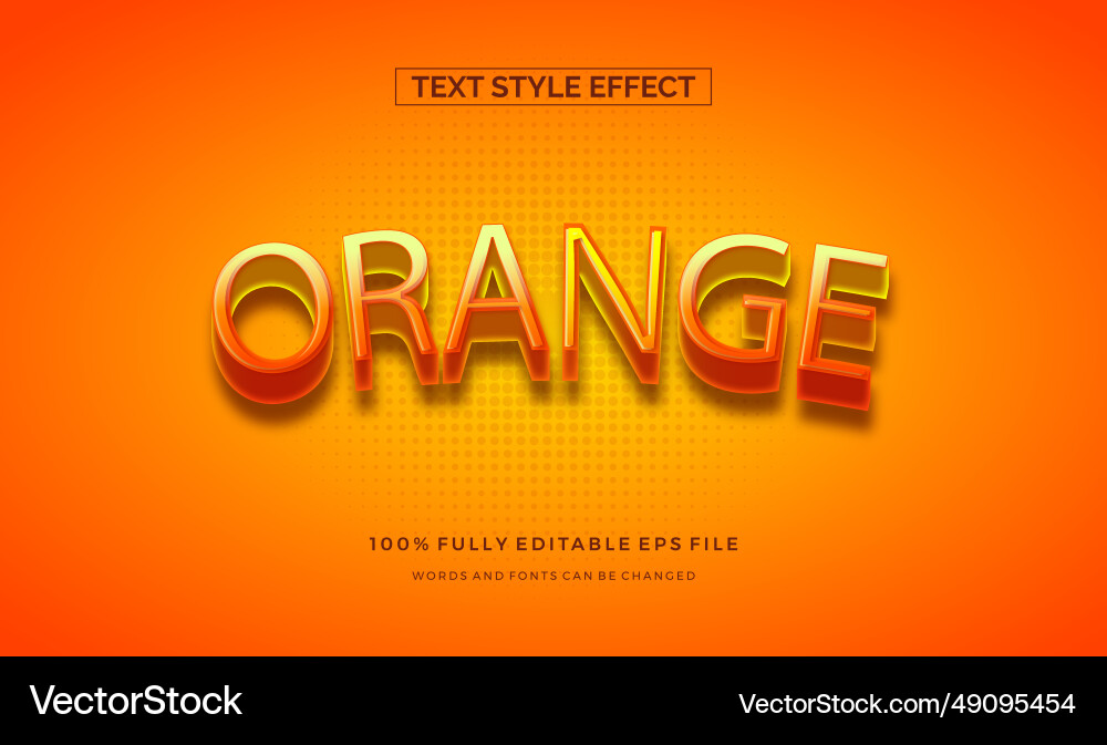 Modern editable text style effect ve Vector Image