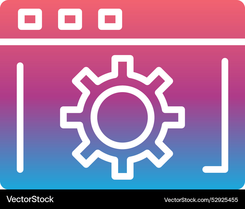 Browser settings icon design Vector Image
