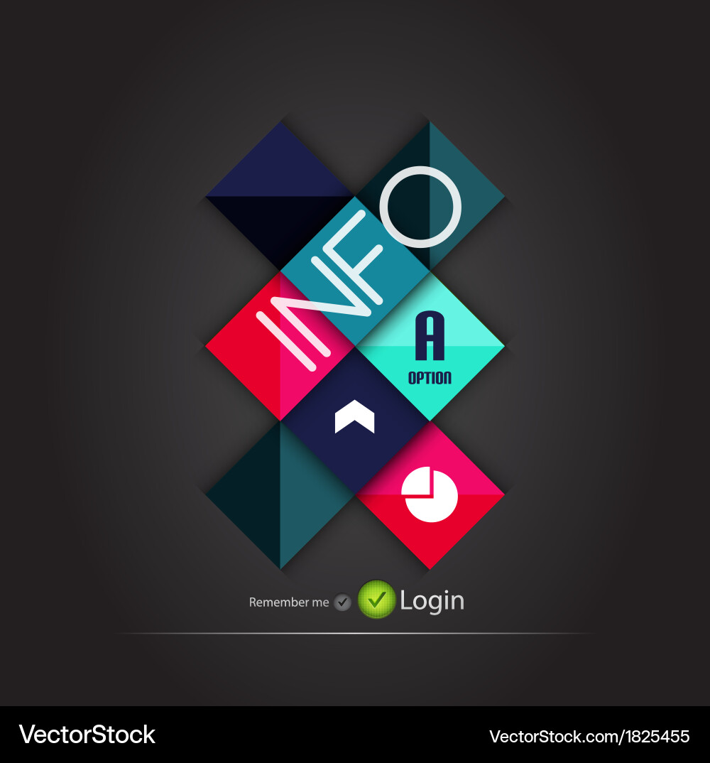 Glossy square option buttons Vector Image