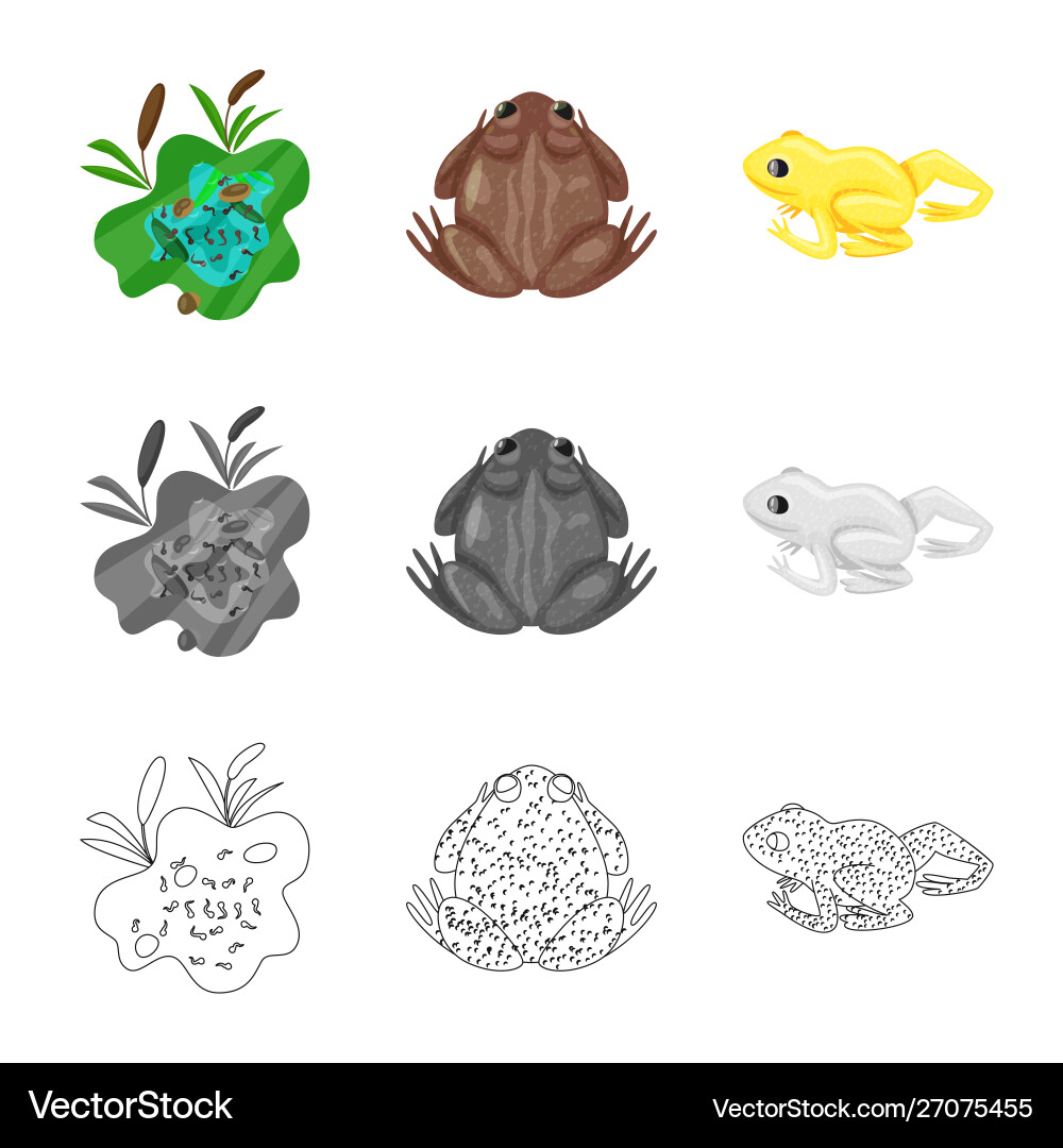Isolated object wildlife and bog icon Vector Image