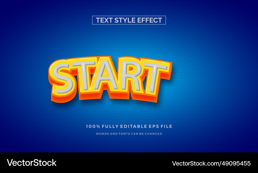 Modern editable text style effect ve Modern editable text style effect ve Vector Image
