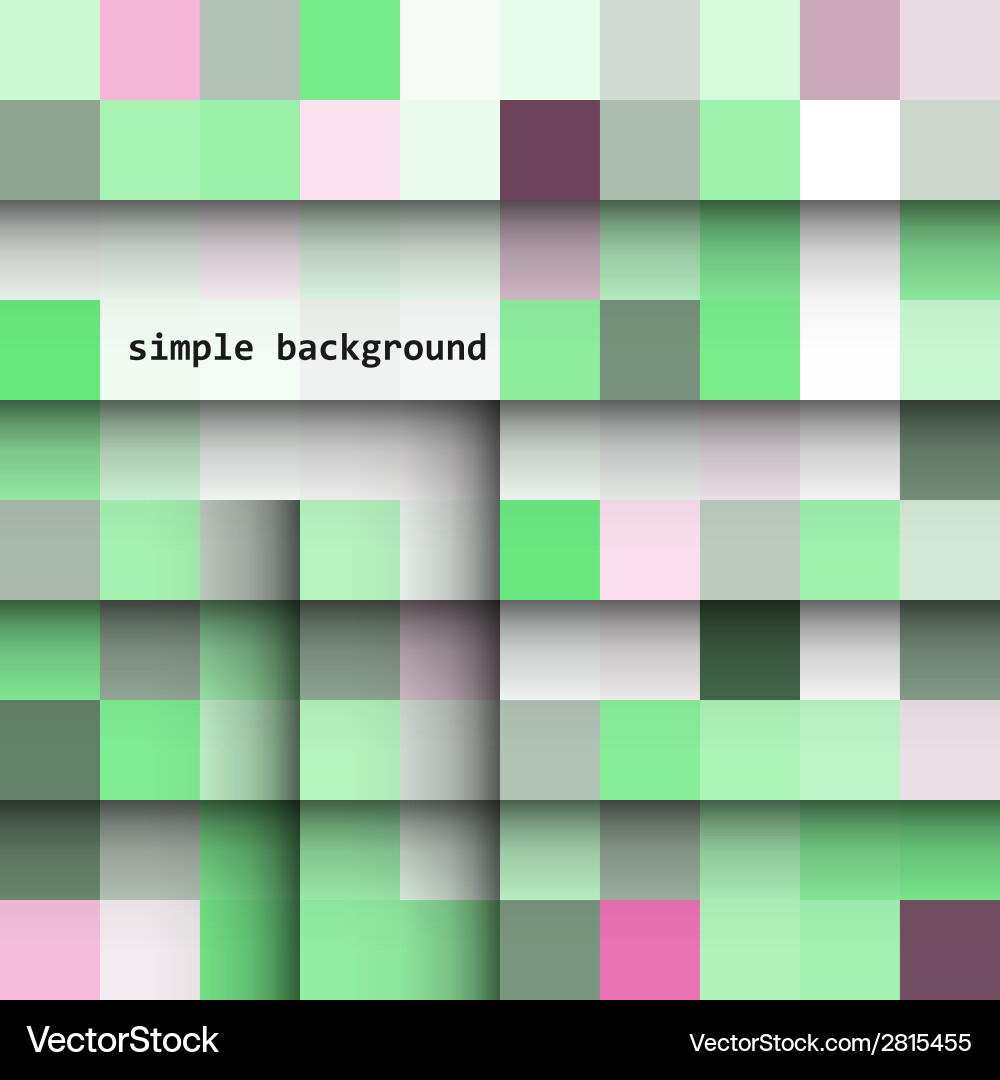 Simple background of colored squares and shadows vector image