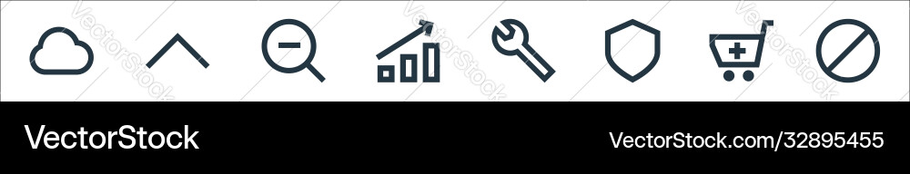 User interface line icons linear set quality Vector Image