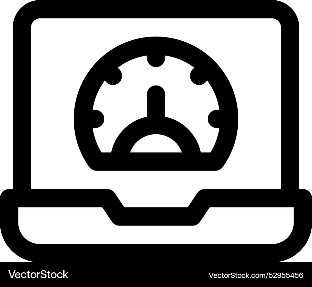 Dashboard icon thin linear style design isolated Dashboard icon thin linear style design isolated vector image
