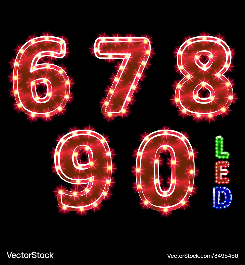 Digits Vector Image