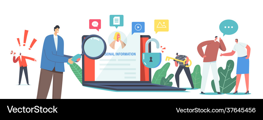 Doxing concept hacker gathering target Doxing concept hacker gathering target Vector Image