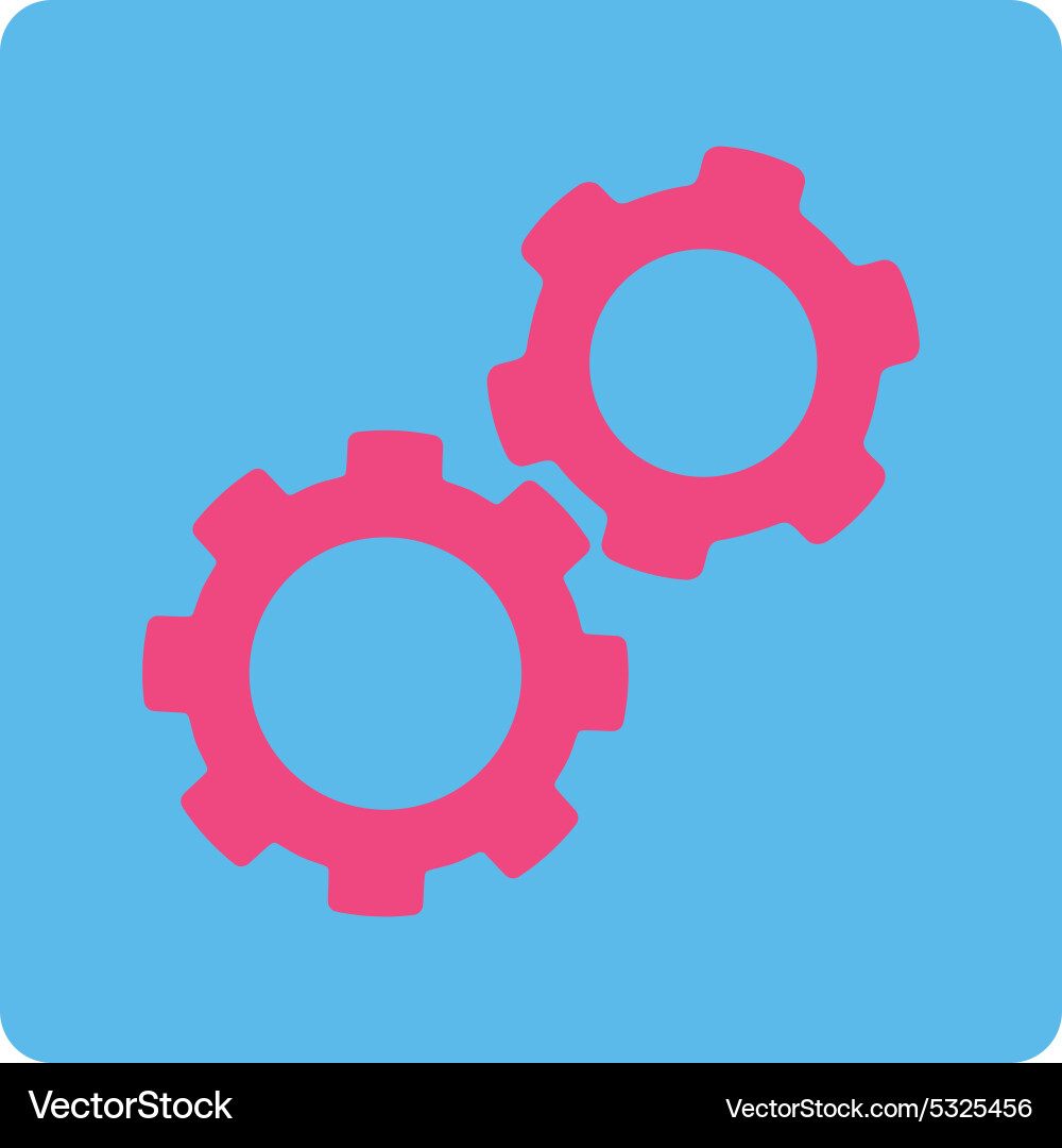 Gears icon from commerce buttons overcolor set Vector Image