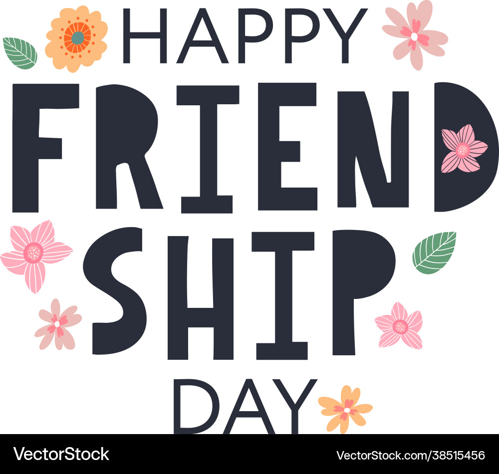 Happy friendship day greeting card for poster Happy friendship day greeting card for poster vector image