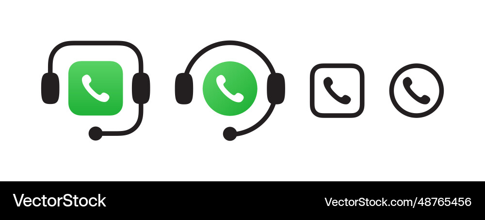 Support service quick response icons information Vector Image