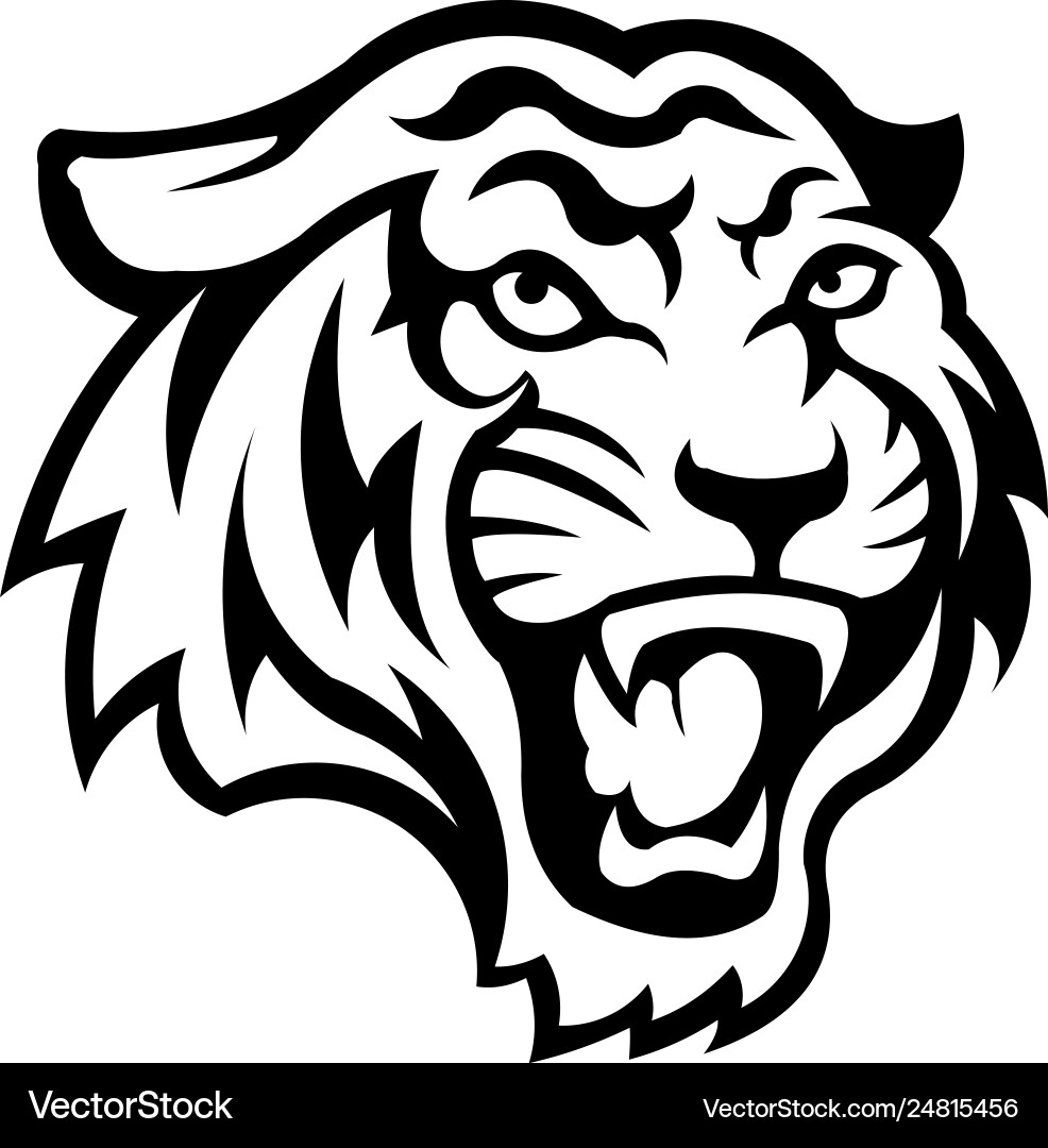 Tiger Head Logo Vector Image