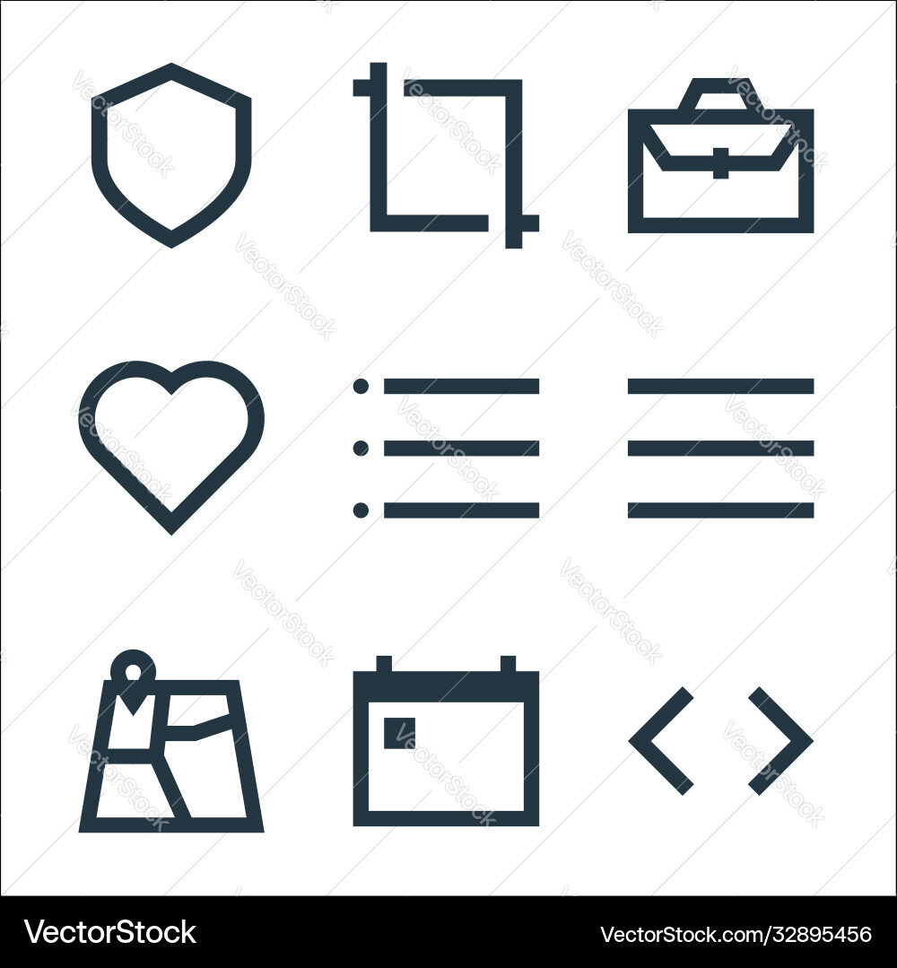User interface line icons linear set quality Vector Image