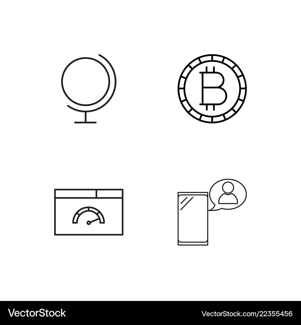 Web simple outlined icons set Web simple outlined icons set Vector Image
