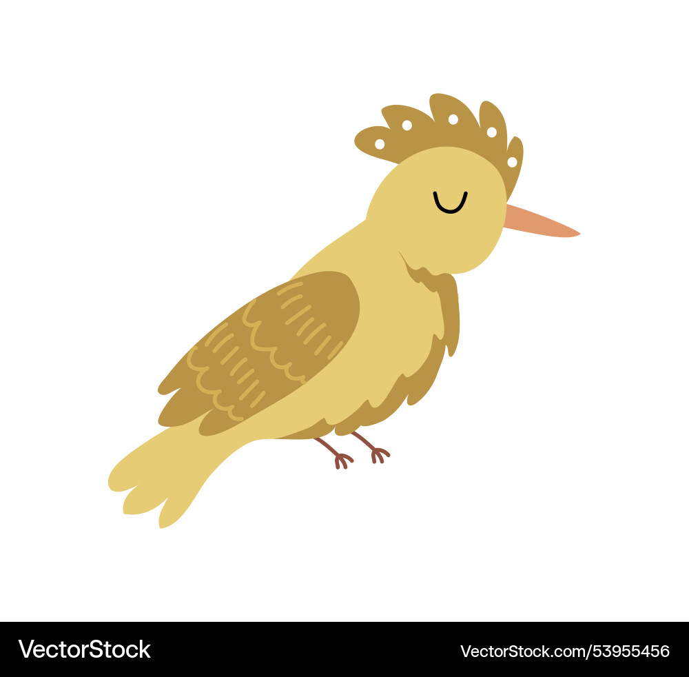 Wild cute exotic or tropical bird character Wild cute exotic or tropical bird character vector image